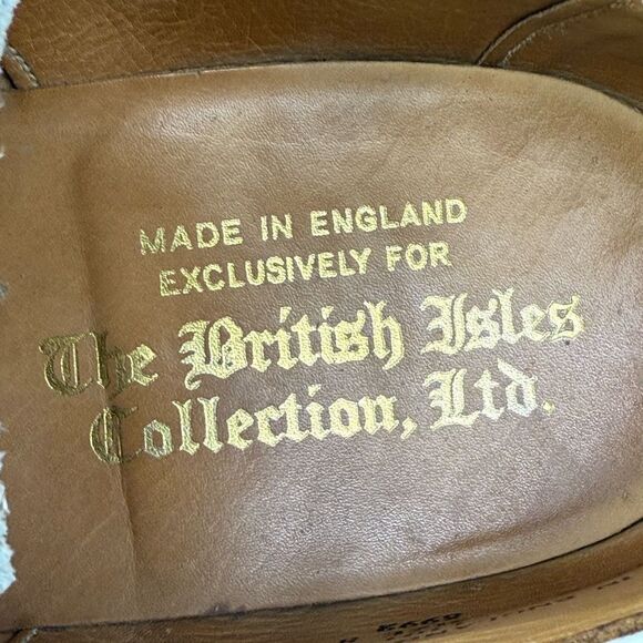 THE BRITISH ISLES COLLECTION LOAKE Leather vintage Wing Tip Shoes Mens size 8 - Picture 6 of 9